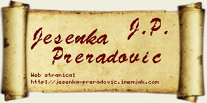 Jesenka Preradović vizit kartica